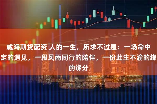 威海期货配资 人的一生，所求不过是：一场命中注定的遇见，一段风雨同行的陪伴，一份此生不渝的缘分